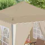 Pop-up Party Tent 195 x 195 x 245 cm Cream Oxford Fabric