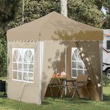 Pop-up Party Tent 195 x 195 x 245 cm Cream Oxford Fabric
