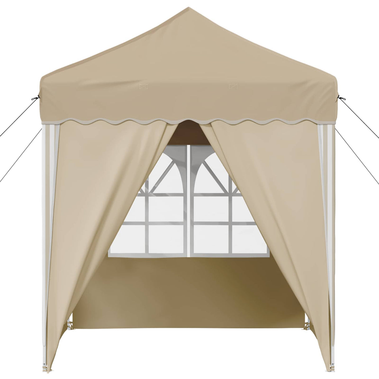 Pop-up Party Tent 195 x 195 x 245 cm Cream Oxford Fabric