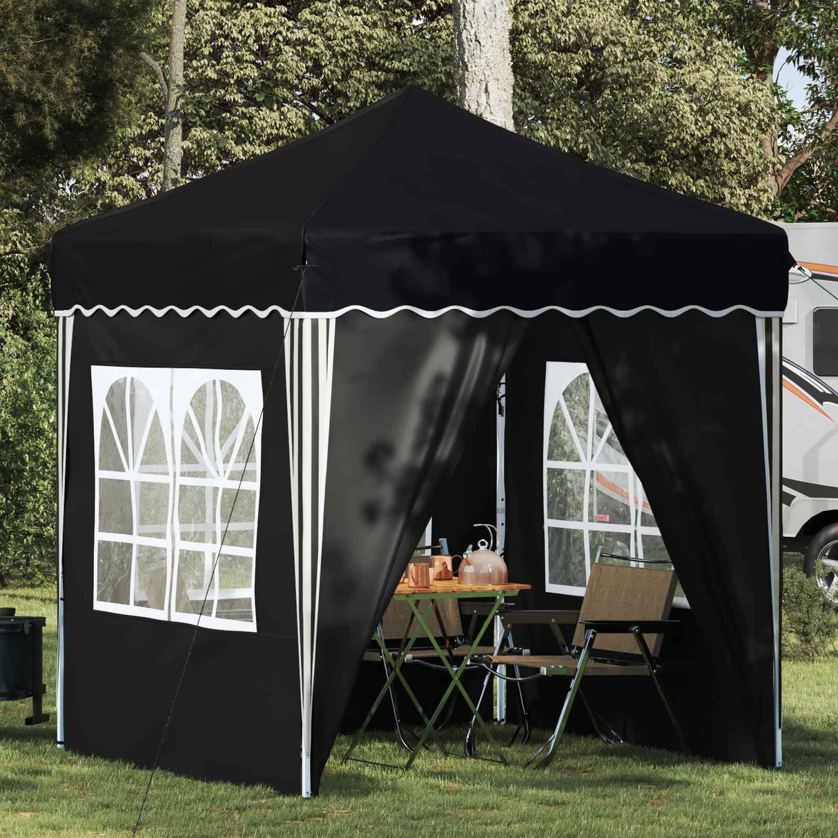Pop-up Party Tent 195 x 195 x 245 cm Anthracite Oxford Fabric