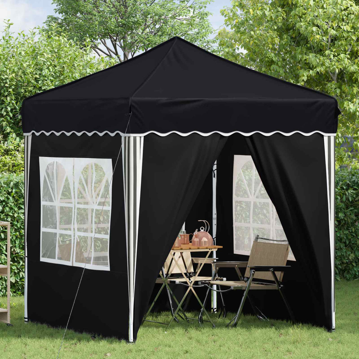 Pop-up Party Tent 195 x 195 x 245 cm Anthracite Oxford Fabric