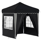 Pop-up Party Tent 195 x 195 x 245 cm Anthracite Oxford Fabric - Front View