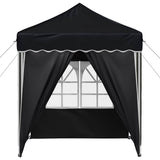 Pop-up Party Tent 195 x 195 x 245 cm Anthracite Oxford Fabric - Close-Up Angle