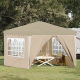 Pop-up Party Tent 288 x 288 x 245 cm Cream Oxford Fabric