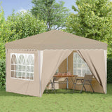Pop-up Party Tent 288 x 288 x 245 cm Cream Oxford Fabric