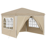 Pop-up Party Tent 288 x 288 x 245 cm Cream Oxford Fabric