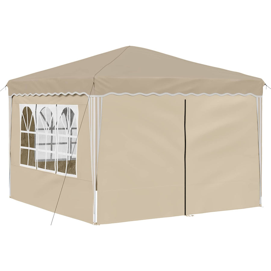 Pop-up Party Tent 288 x 288 x 245 cm Cream Oxford Fabric