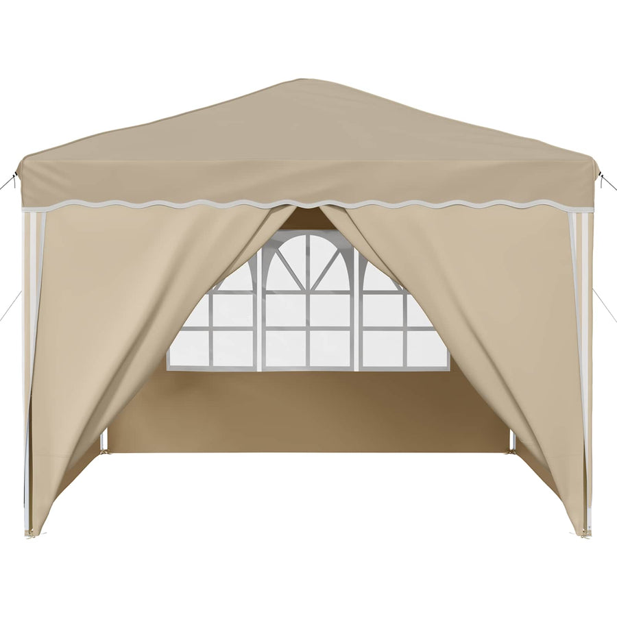 Pop-up Party Tent 288 x 288 x 245 cm Cream Oxford Fabric