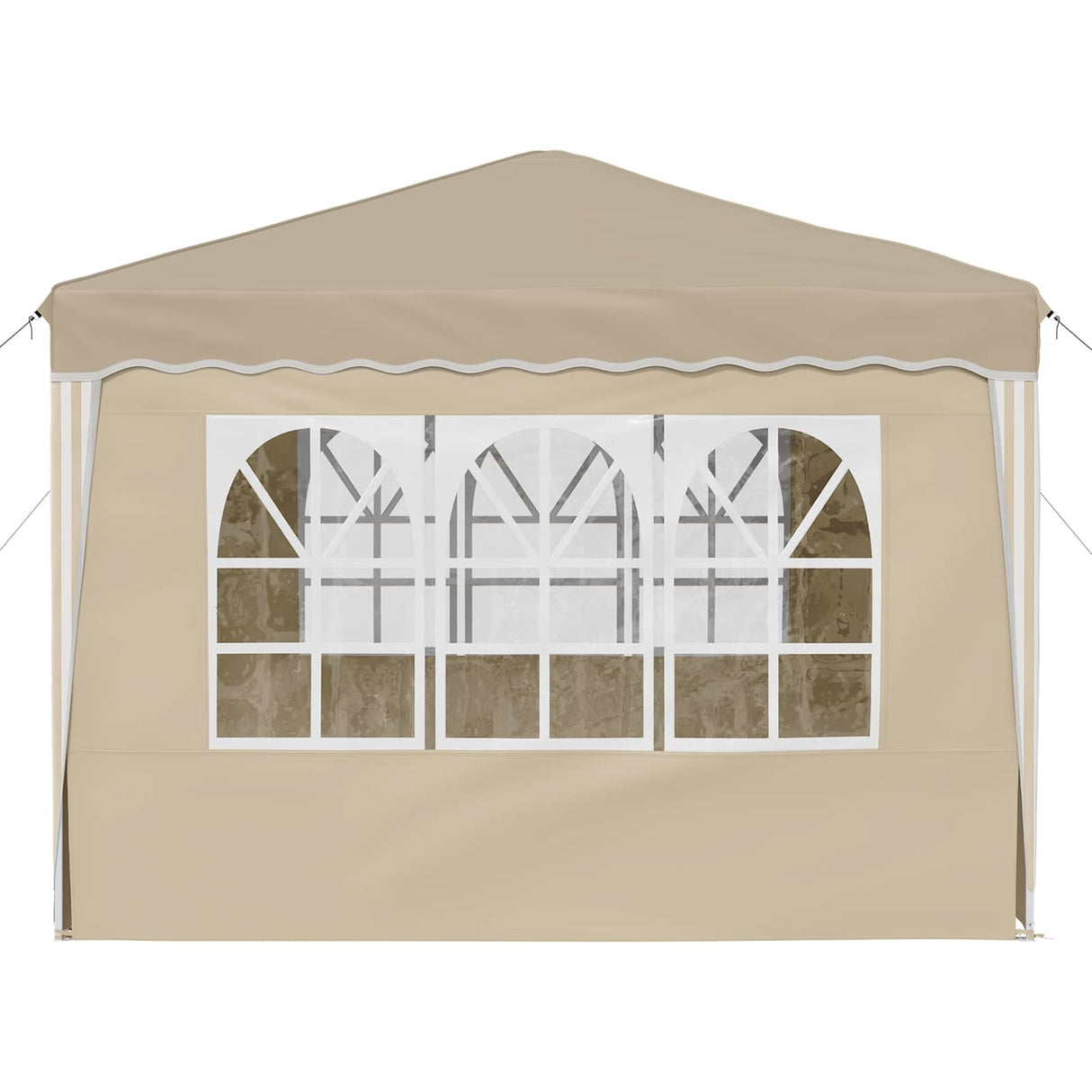 Pop-up Party Tent 288 x 288 x 245 cm Cream Oxford Fabric