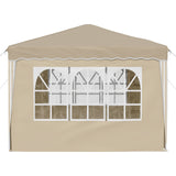 Pop-up Party Tent 288 x 288 x 245 cm Cream Oxford Fabric - Low Angle