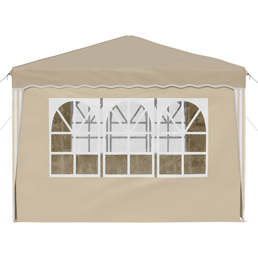 Pop-up Party Tent 288 x 288 x 245 cm Cream Oxford Fabric
