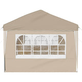Pop-up Party Tent 575 x 289 x 245 cm Cream - Rear View