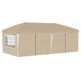 Pop-up Party Tent 575 x 288 x 245 cm Cream - Top-Down View