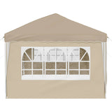 Pop-up Party Tent 575 x 288 x 245 cm Cream - Close-Up Angle