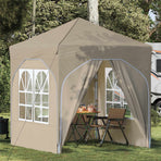 Pop-up Party Tent 192 x 192 x 245 cm Cream