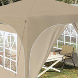 Pop-up Party Tent 290 x 290 x 245 cm Cream - Top-Down View