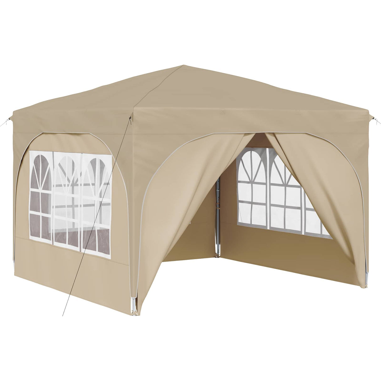 Pop-up Party Tent 290 x 290 x 245 cm Cream