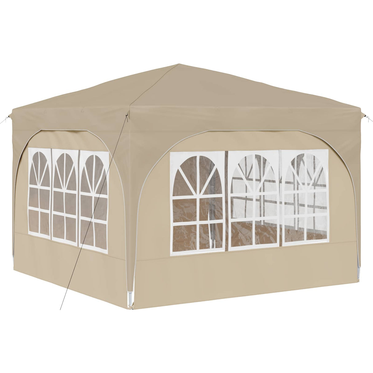 Pop-up Party Tent 290 x 290 x 245 cm Cream