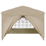 Pop-up Party Tent 290 x 290 x 245 cm Cream - Close-Up Angle