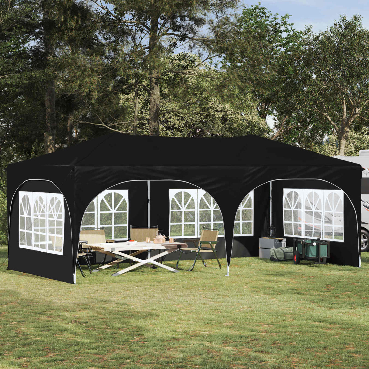 Pop-up Party Tent 575 x 288 x 245 cm Anthracite Oxford Fabric