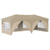 Pop-up Party Tent 575 x 288 x 245 cm Cream Oxford Fabric - Front View