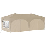 Pop-up Party Tent 575 x 288 x 245 cm Cream Oxford Fabric - Top-Down View