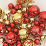 Christmas Bauble Set 40 pcs Gold and Red Plastic - Rear View