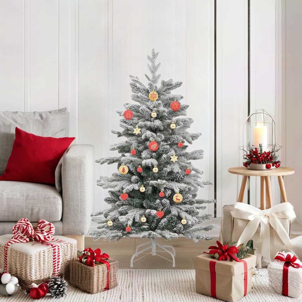 Christmas Bauble Set 40 pcs Gold and Red Plastic