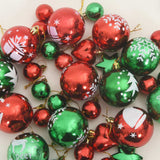 Christmas Bauble Set 40 pcs Gold and Red Plastic - Rear View