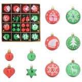 Christmas Bauble Set 40 pcs Gold and Red Plastic - Front View