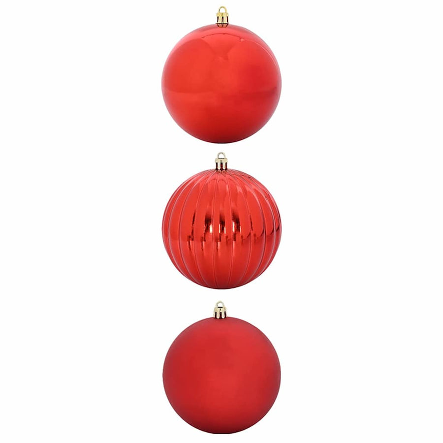 Christmas Bauble Set XXL 3 pcs Red Ø 25 cm Plastic