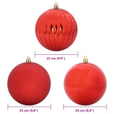 Christmas Bauble Set 3 pcs Red XXL - 45-Degree Angle