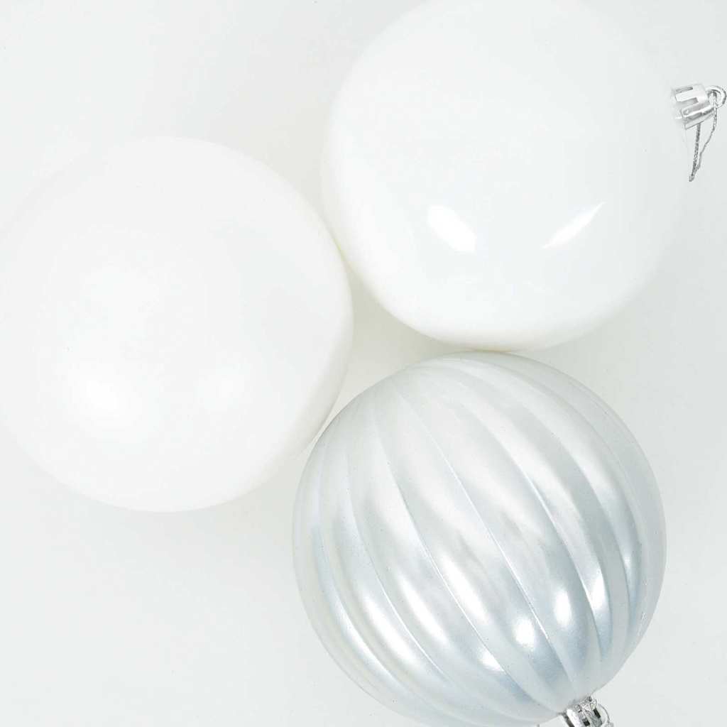 Christmas Bauble Set 3 pcs White XXL