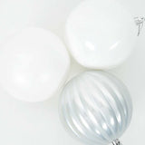 Christmas Bauble Set 3 pcs White XXL - Top-Down View
