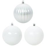Christmas Bauble Set 3 pcs White XXL - Front View