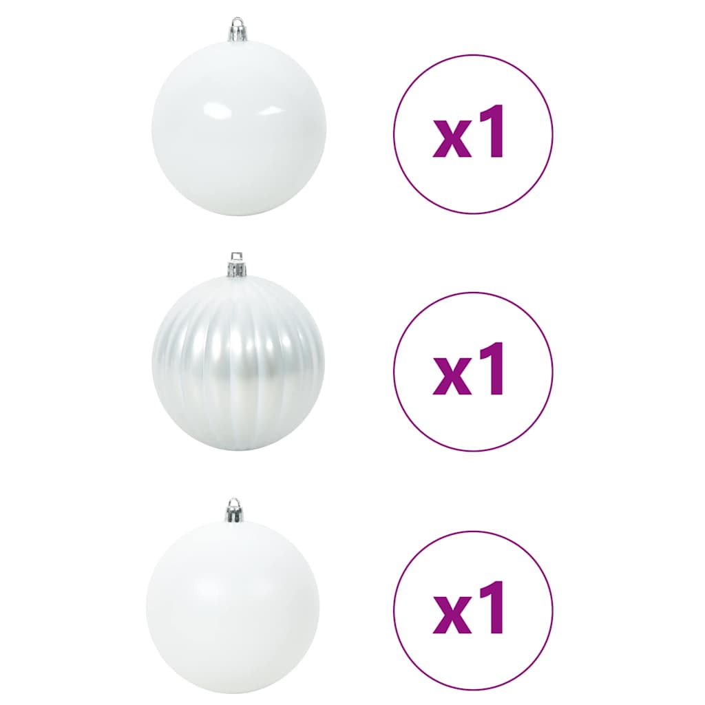 Christmas Bauble Set 3 pcs White XXL