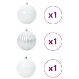 Christmas Bauble Set 3 pcs White XXL - Side View