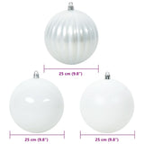 Christmas Bauble Set XXL 3 pcs White Plastic
