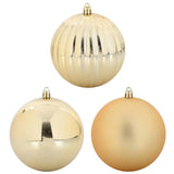 Christmas Bauble Set 3 pcs Gold XXL - Front View