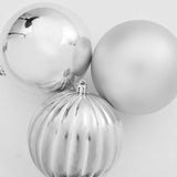 Christmas Bauble Set XXL 3 pcs Silver Plastic