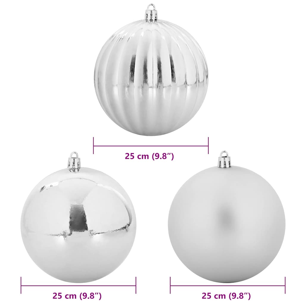 Christmas Bauble Set Other 3 pcs Silver Ø 25 cm XXL
