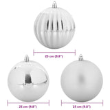 Christmas Bauble Set Other 3 pcs Silver Ø 25 cm XXL - 45-Degree Angle