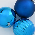 Christmas Bauble Set XXL 3 pcs Blue Ø 25 cm Plastic
