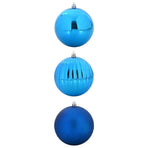 Christmas Bauble Set XXL 3 pcs Blue Ø 25 cm Plastic