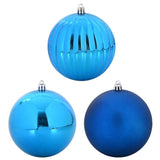 Christmas Bauble Set 3 pcs Blue XXL - Front View