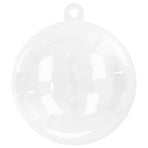 Christmas Bauble Set 25 pcs Transparent Ø 8 cm Plastic