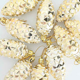 Christmas Pine Cone Ball 40 pcs Gold - 45-Degree Angle