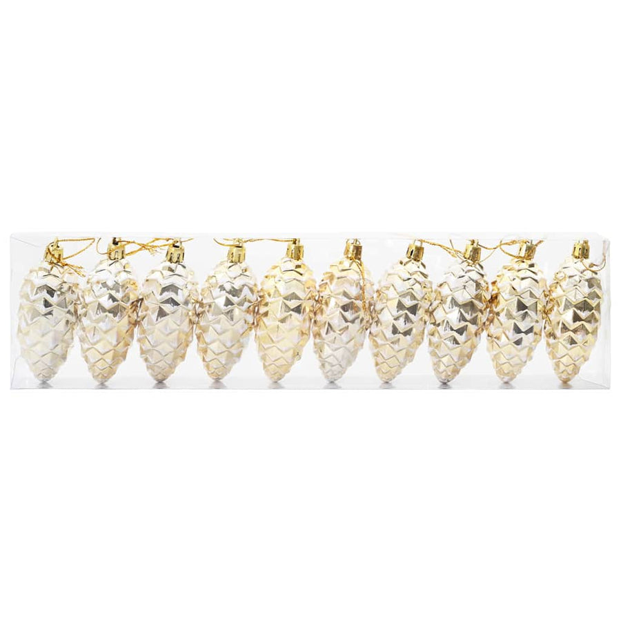 Christmas Pine Cone Ball 40 pcs Gold 4 x 9 cm Plastic