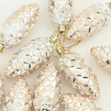 Christmas Pine Cone Ball 40 pcs Champagne - 45-Degree Angle