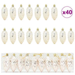 Christmas Pine Cone Ball 40 pcs Champagne 4 x 9 cm Plastic